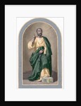 Saint Peter (c. 1 B.C.-67 A.C). Apostle of Jesus Christ and first Pope of the Catholic Church. Color by Anonymous