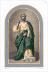 Saint Peter (c. 1 B.C.-67 A.C). Apostle of Jesus Christ and first Pope of the Catholic Church. Color by Anonymous