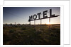 Motel Sign at dawn, Coulee City, Washington by Anonymous