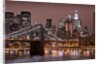 Brooklyn Bridge and Manhattan Skyline, New York City by Anonymous