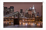 Brooklyn Bridge and Manhattan Skyline, New York City by Anonymous