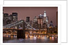 Brooklyn Bridge and Manhattan Skyline, New York City by Anonymous