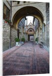 Brick pathway to Monastero S. Croce Catholic Church by Anonymous