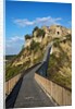 Civita di Bagnoregio and the long bridge leading to town by Anonymous