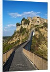 Civita di Bagnoregio and the long bridge leading to town by Anonymous