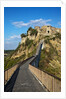 Civita di Bagnoregio and the long bridge leading to town by Anonymous