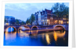 Amsterdam canals at dusk by Anonymous