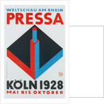 German Poster for Cologne Press Exhibition, 1928 by Anonymous