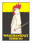 Poster for Zurich Laundry Service with Rooster by Anonymous