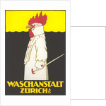 Poster for Zurich Laundry Service with Rooster by Anonymous