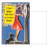 Woman on Scale with Scottie Dog by Anonymous