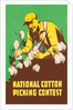 Poster for National Cotton Picking Contest by Anonymous