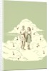 Couple Strolling on Cloud with Musical Notes by Anonymous