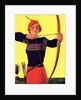 Woman Archer Takes Aim with Her Bow and Arrow by Anonymous