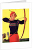 Woman Archer Takes Aim with Her Bow and Arrow by Anonymous