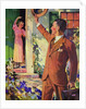Businessman Waves Goodbye to His Wife by Anonymous