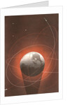 Rocket Paths around Globe by Anonymous