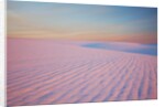 Sunset and patterns in snow covered wheat fields by Anonymous