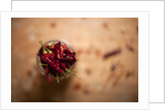 Dried red chillies in a mason jar by Anonymous