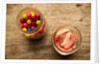 Bubble gum balls and teeth candy in mason jars by Anonymous