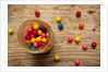 Gum Balls in a mason jar by Anonymous