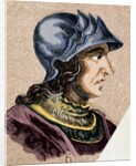 Theodoric II. (died 466). Was the eight of Visigoths from 543 to 466. Engraving. Colored by Anonymous