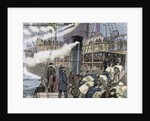 Boat carrying goods in the port of London by Anonymous