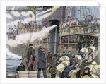 Boat carrying goods in the port of London by Anonymous