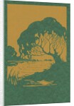 Woodcut of tree and pond by Anonymous