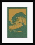 Woodcut of tree and pond by Anonymous