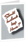 Should Husbands Keep House? by Anonymous