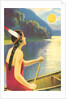 Indian maiden watching the sunset by Anonymous