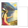 Indian maiden watching the sunset by Anonymous