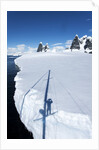Yacht's shadow and iceberg, Antarctica by Anonymous