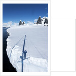 Yacht's shadow and iceberg, Antarctica by Anonymous