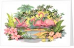 Flamingos in the Tropics by Anonymous