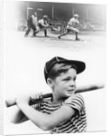 1930s boy daydreaming about professional baseball by Anonymous