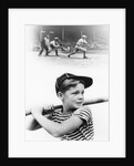 1930s boy daydreaming about professional baseball by Anonymous