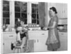 1930s 1940s mother and daughter washing dishes by Anonymous