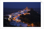 Church bell towers and whitewashed houses in Andaluisa, Spain by Anonymous