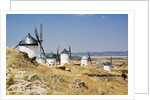 Antique La Mancha windmills in Spain by Anonymous