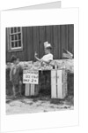 1940s boy running lemonade stand by Anonymous