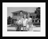 1960s family portrait in front of horse by Anonymous
