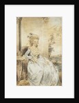 Portrait of Queen Charlotte, Seated by a Table with a Landscape Beyond by John Downman