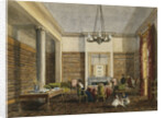 The Library at Thirlestaine House, Cheltenham attributed to Miss Georgiana or Miss Harriet Rushout-Bowles by Anonymous