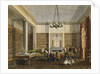 The Library at Thirlestaine House, Cheltenham attributed to Miss Georgiana or Miss Harriet Rushout-Bowles by Anonymous