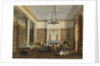 The Library at Thirlestaine House, Cheltenham attributed to Miss Georgiana or Miss Harriet Rushout-Bowles by Anonymous