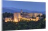 View of Alhambra Palace in the evening by Anonymous