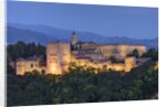 View of Alhambra Palace in the evening by Anonymous