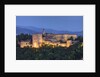 View of Alhambra Palace in the evening by Anonymous